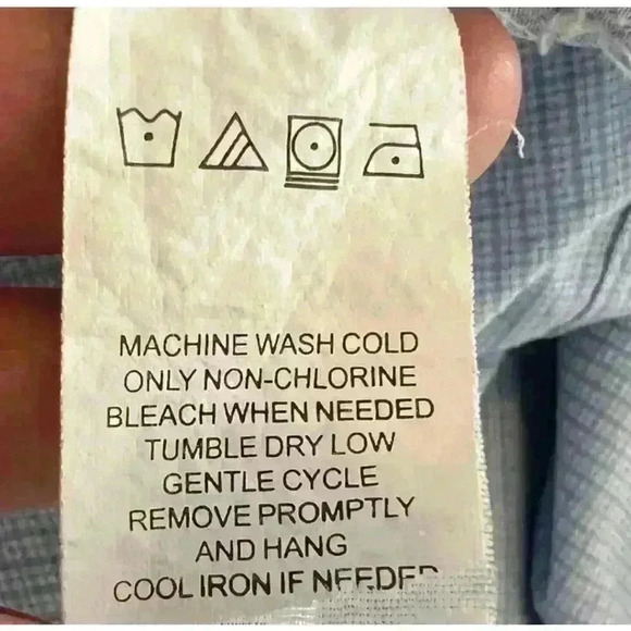 Perry Ellis Men's Blue Geo print Long Sleeve Button down Shirt Size Medium - Picture 5 of 6